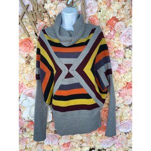 Multicolored Turtleneck Sweater